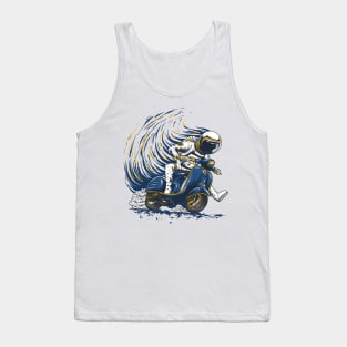 astronaut riding vespa Tank Top